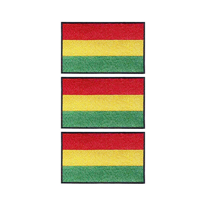 3 Pieces All Countries Flag Patches, 7×4 cm Embroidered Iron-On/Sew On National Flags, World Country Badge Appliques for Vest, Jacket, Backpack, Hat,(A-J)