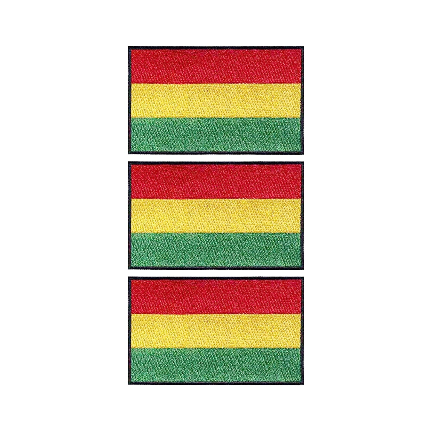 3 Pieces All Countries Flag Patches, 7×4 cm Embroidered Iron-On/Sew On National Flags, World Country Badge Appliques for Vest, Jacket, Backpack, Hat, (K-S)