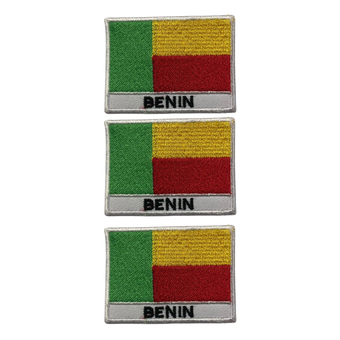 National Country Flag Iron On Patch, Set of 3, Embroidered Fabric Applique, 7cm x 5cm, Rectangular, United Kingdom Theme, for Jackets, Bags, Hats and Crafts (A-J)