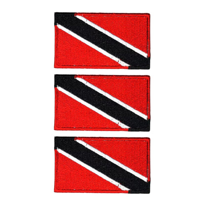 3 Pieces All Countries Flag Patches, 7×4 cm Embroidered Iron-On/Sew On National Flags, World Country Badge Appliques for Vest, Jacket, Backpack, Hat,(A-J)