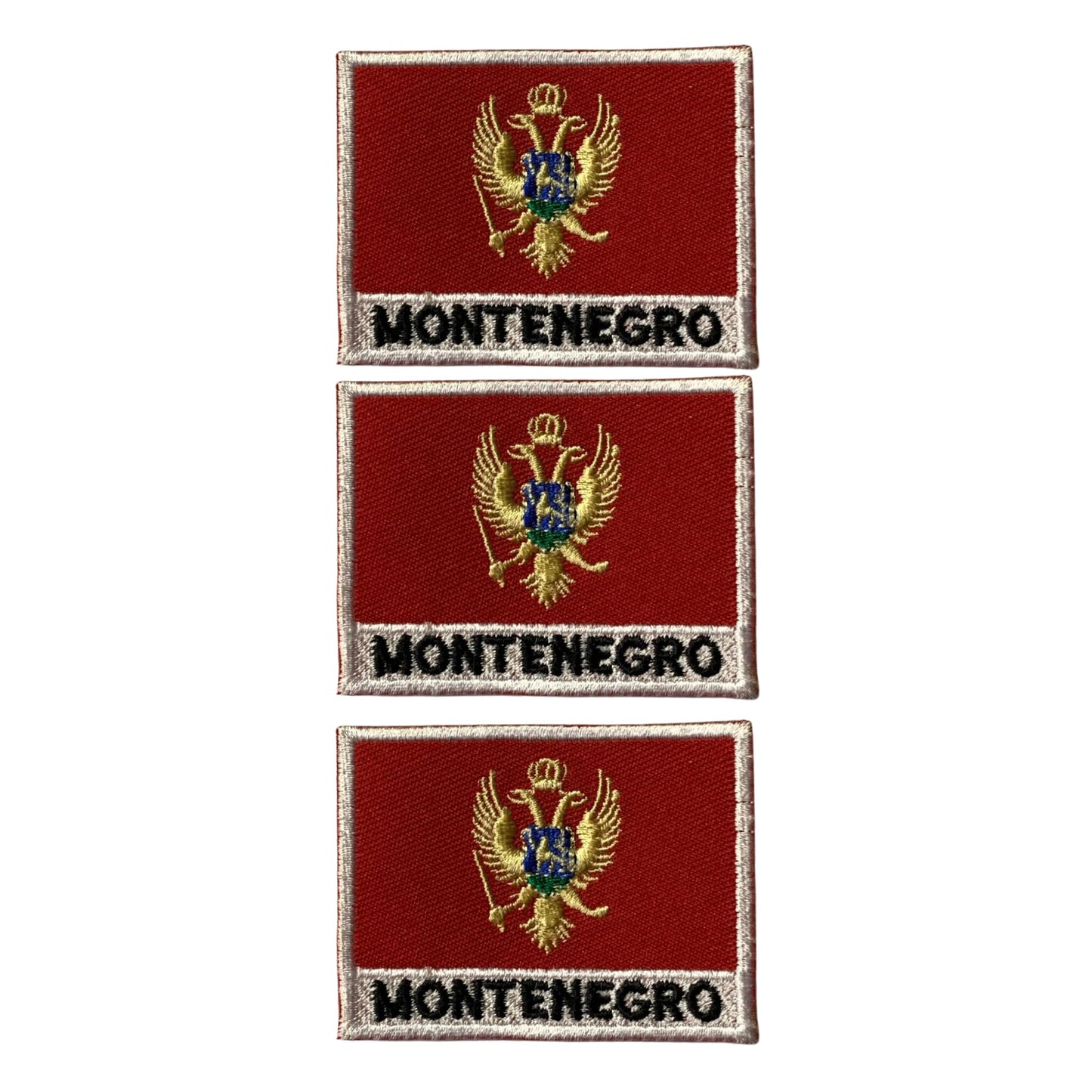 National Country Flag Iron On Patch, Set of 3, Embroidered Fabric Applique, 7cm x 5cm, Rectangular, United Kingdom Theme, for Jackets, Bags, Hats and Crafts (A-J)