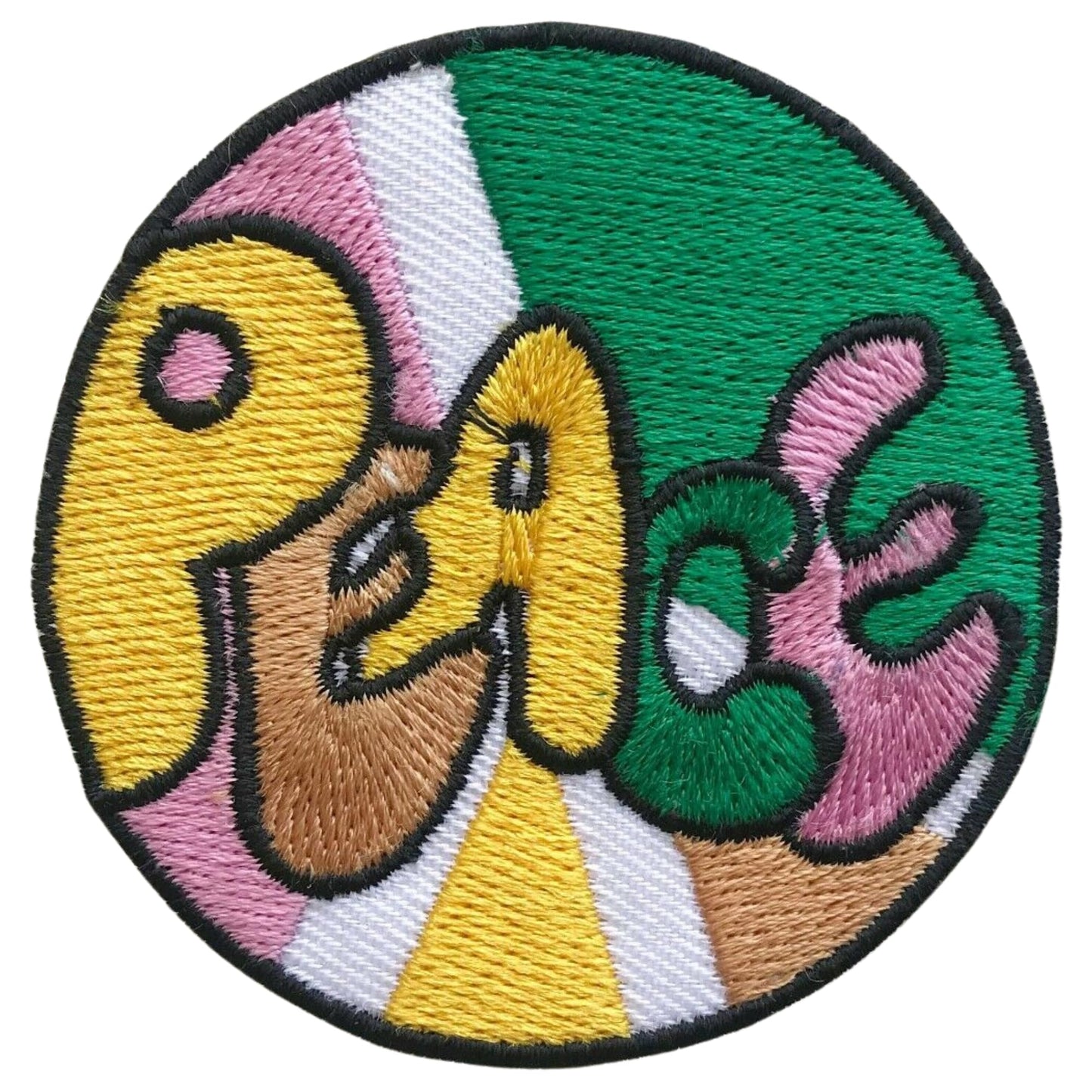 Rainbow Peace Embroidery Iron-On Patches for Clothing Sew-On Applique for DIY Crafts Denim Jackets Jeans Backpacks