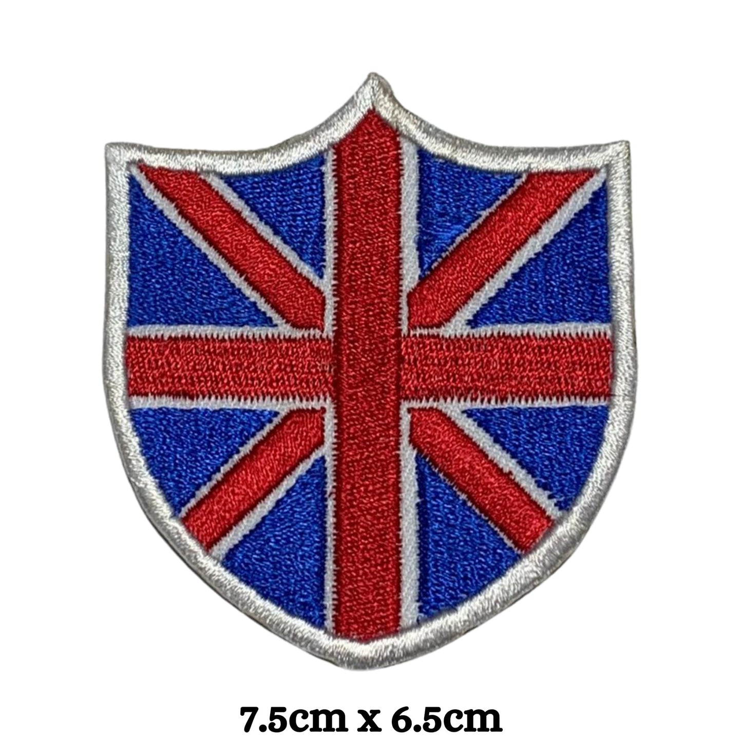 Union Jack Shield UK Flag Embroidery Iron-On Patches for Clothing Sew-On Applique for DIY Crafts Denim Jackets Jeans Backpacks