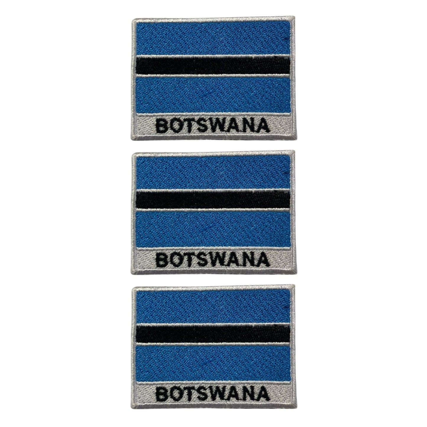 National Country Flag Iron On Patch, Set of 3, Embroidered Fabric Applique, 7cm x 5cm, Rectangular, United Kingdom Theme, for Jackets, Bags, Hats and Crafts (A-J)