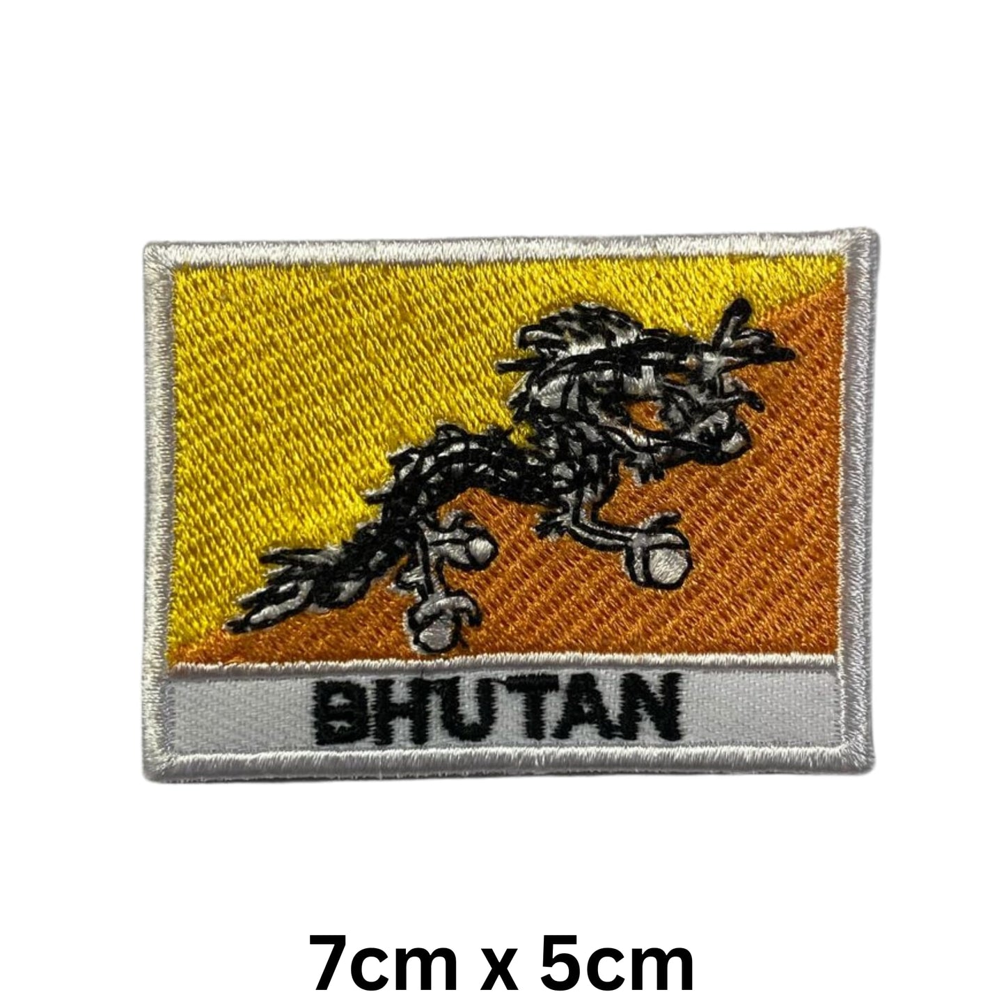 National Country Flag Iron On Patch, Set of 3, Embroidered Fabric Applique, 7cm x 5cm, Rectangular, United Kingdom Theme, for Jackets, Bags, Hats and Crafts (A-J)