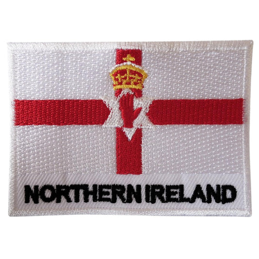 Northern Ireland Flag Embroidery Iron-On Patches for Clothing Sew-On Applique for DIY Crafts Denim Jackets Jeans Backpacks