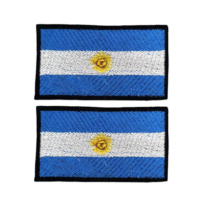 3 Pieces All Countries Flag Patches, 7×4 cm Embroidered Iron-On/Sew On National Flags, World Country Badge Appliques for Vest, Jacket, Backpack, Hat,(A-J)
