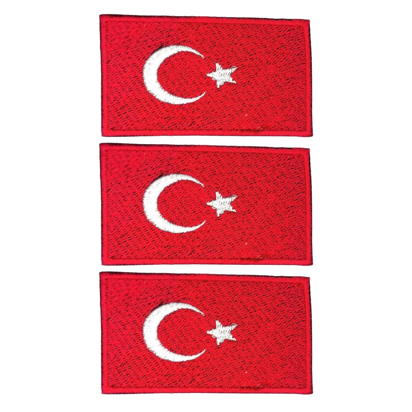 3 Pieces All Countries Flag Patches, 7×4 cm Embroidered Iron-On/Sew On National Flags, World Country Badge Appliques for Vest, Jacket, Backpack, Hat,(A-J)