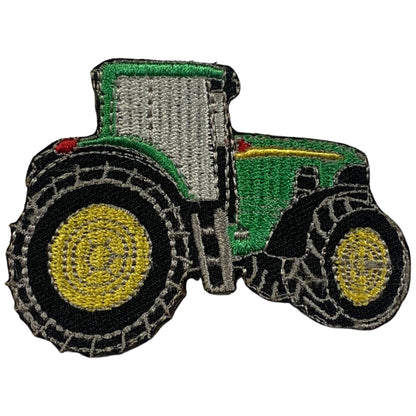 Green Tractor Farming Embroidery Iron-On Patches for Clothing Sew-On Applique for DIY Crafts Denim Jackets Jeans Backpacks