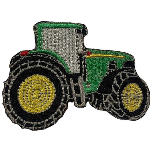Green Tractor Farming Embroidery Iron-On Patches for Clothing Sew-On Applique for DIY Crafts Denim Jackets Jeans Backpacks