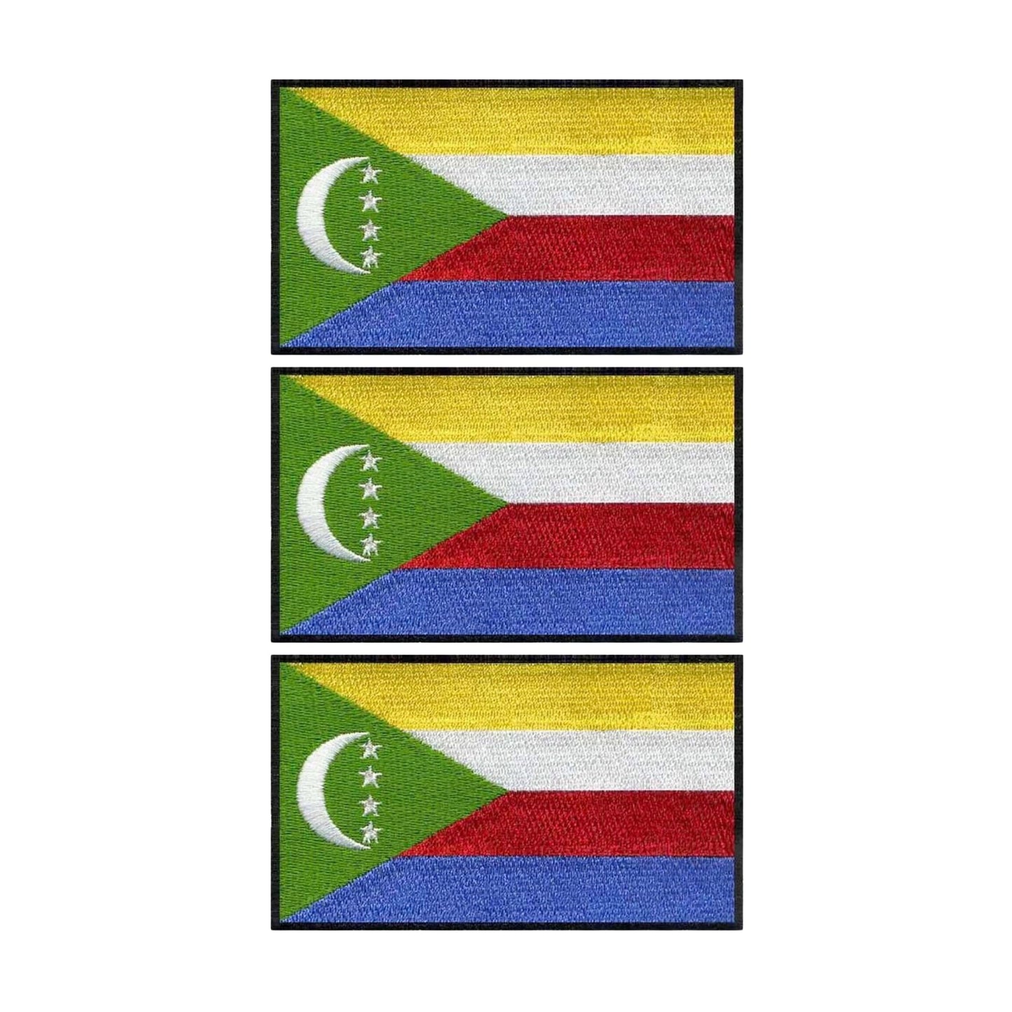 3 Pieces All Countries Flag Patches, 7×4 cm Embroidered Iron-On/Sew On National Flags, World Country Badge Appliques for Vest, Jacket, Backpack, Hat,(A-J)