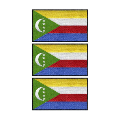 3 Pieces All Countries Flag Patches, 7×4 cm Embroidered Iron-On/Sew On National Flags, World Country Badge Appliques for Vest, Jacket, Backpack, Hat,(A-J)