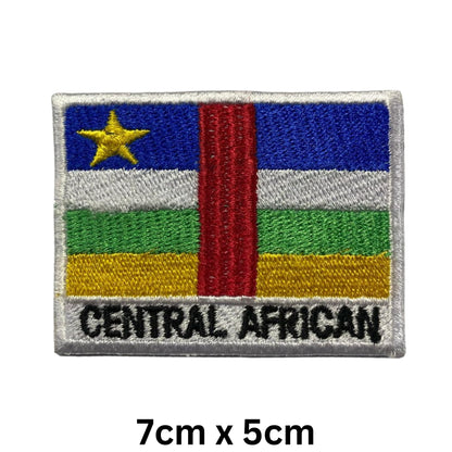 National Country Flag Iron On Patch, Set of 3, Embroidered Fabric Applique, 7cm x 5cm, Rectangular, United Kingdom Theme, for Jackets, Bags, Hats and Crafts (A-J)