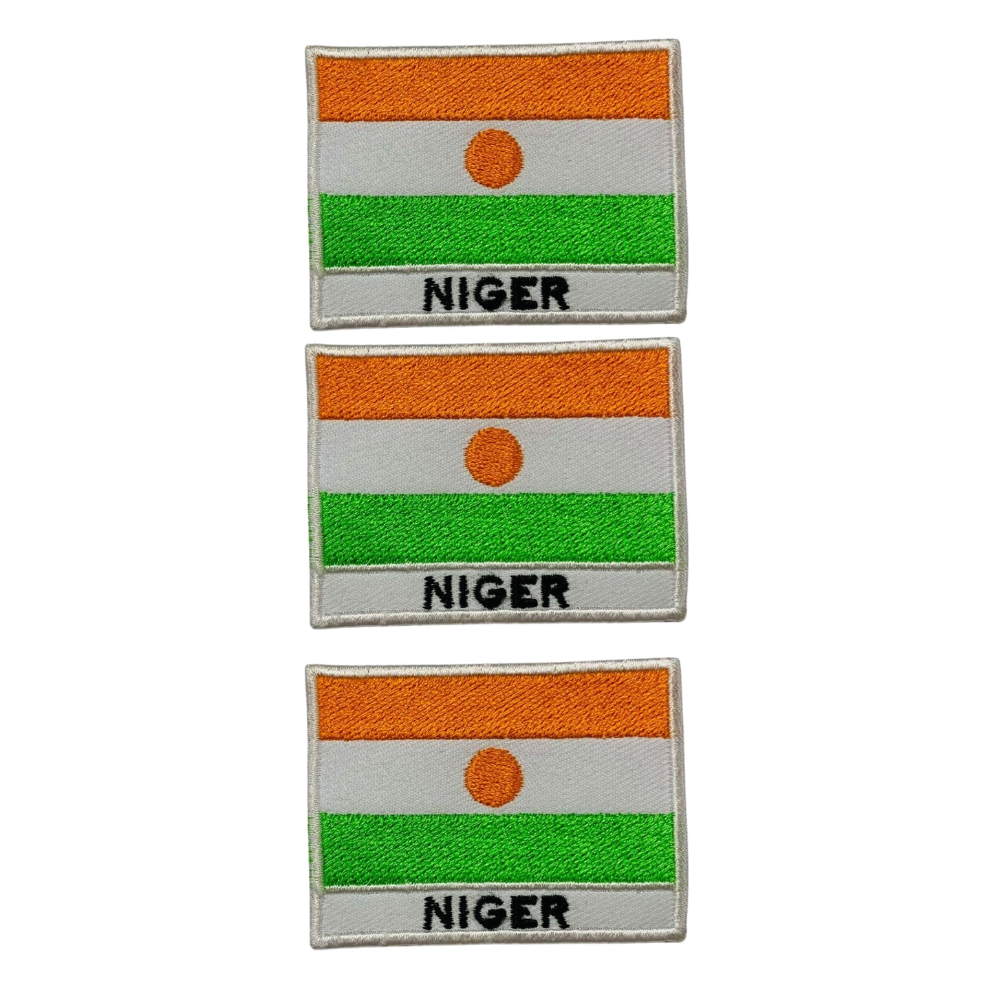 National Country Flag Iron On Patch, Set of 3, Embroidered Fabric Applique, 7cm x 5cm, Rectangular, United Kingdom Theme, for Jackets, Bags, Hats and Crafts (A-J)