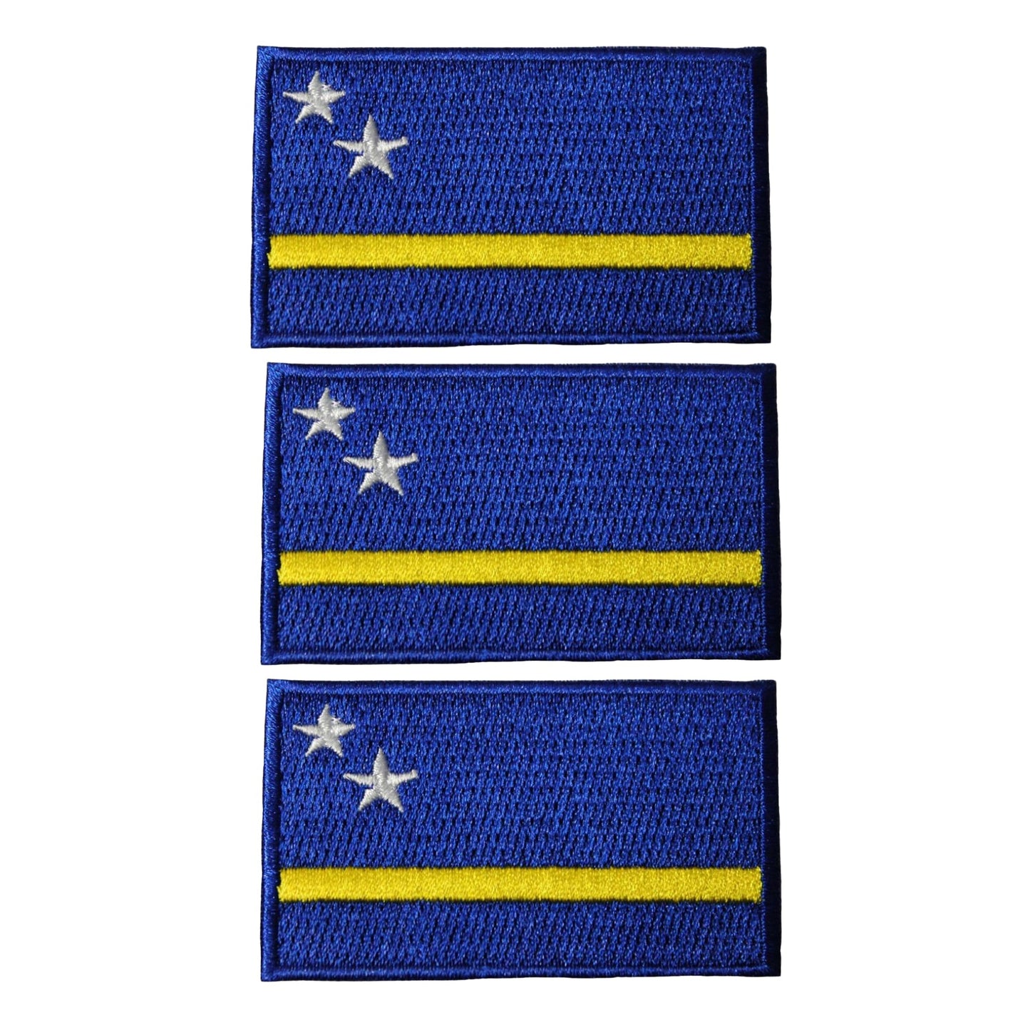 3 Pieces All Countries Flag Patches, 7×4 cm Embroidered Iron-On/Sew On National Flags, World Country Badge Appliques for Vest, Jacket, Backpack, Hat, (K-S)
