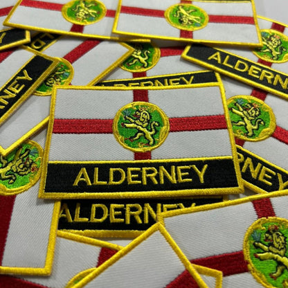 UK County Flag Patch 9.5cm x 6cm Embroidered Iron On/Sew On Badge Durable Fabric Applique for Jackets, Backpacks, Hats, and Clothing