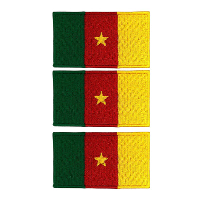 3 Pieces All Countries Flag Patches, 7×4 cm Embroidered Iron-On/Sew On National Flags, World Country Badge Appliques for Vest, Jacket, Backpack, Hat, (K-S)