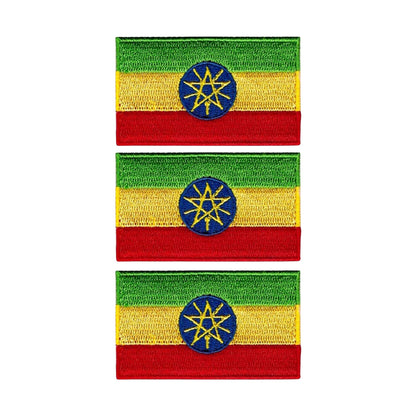 3 Pieces All Countries Flag Patches, 7×4 cm Embroidered Iron-On/Sew On National Flags, World Country Badge Appliques for Vest, Jacket, Backpack, Hat,(A-J)