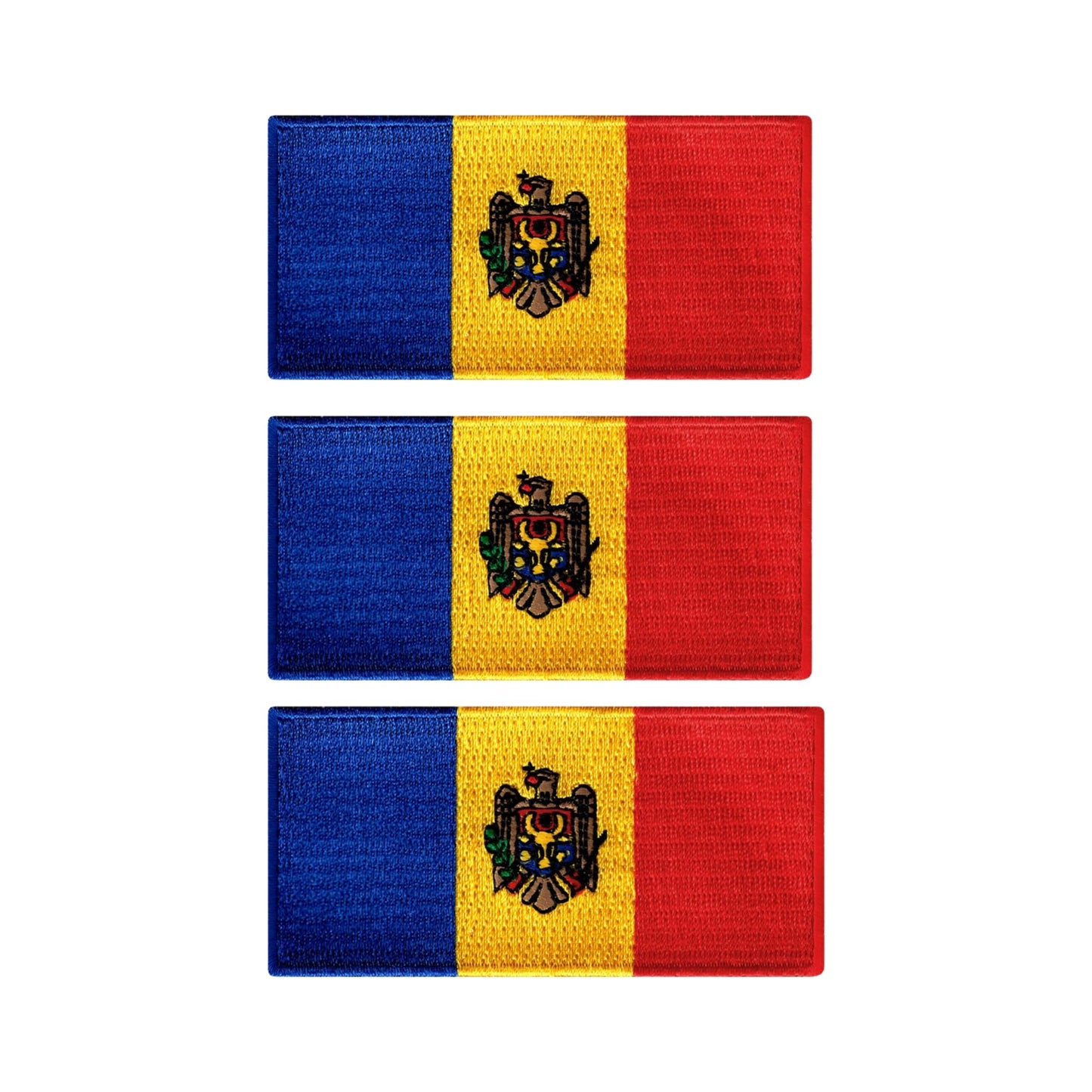 3 Pieces All Countries Flag Patches, 7×4 cm Embroidered Iron-On/Sew On National Flags, World Country Badge Appliques for Vest, Jacket, Backpack, Hat,(A-J)