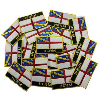 UK County Flag Patch 9.5cm x 6cm Embroidered Iron On/Sew On Badge Durable Fabric Applique for Jackets, Backpacks, Hats, and Clothing
