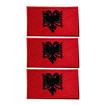 3 Pieces All Countries Flag Patches, 7×4 cm Embroidered Iron-On/Sew On National Flags, World Country Badge Appliques for Vest, Jacket, Backpack, Hat,(A-J)