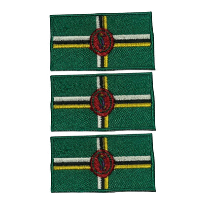 3 Pieces All Countries Flag Patches, 7×4 cm Embroidered Iron-On/Sew On National Flags, World Country Badge Appliques for Vest, Jacket, Backpack, Hat,(A-J)