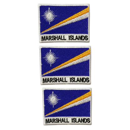 National Country Flag Iron On Patch, Set of 3, Embroidered Fabric Applique, 7cm x 5cm, Rectangular, United Kingdom Theme, for Jackets, Bags, Hats and Crafts (A-J)