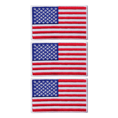 3 Pieces All Countries Flag Patches, 7×4 cm Embroidered Iron-On/Sew On National Flags, World Country Badge Appliques for Vest, Jacket, Backpack, Hat,(A-J)