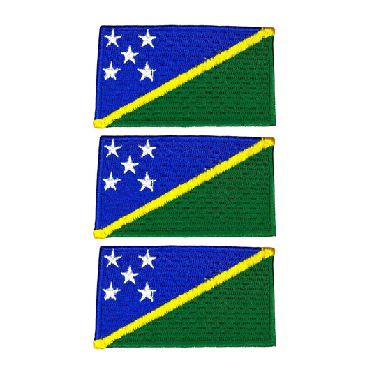 3 Pieces All Countries Flag Patches, 7×4 cm Embroidered Iron-On/Sew On National Flags, World Country Badge Appliques for Vest, Jacket, Backpack, Hat, (K-S)