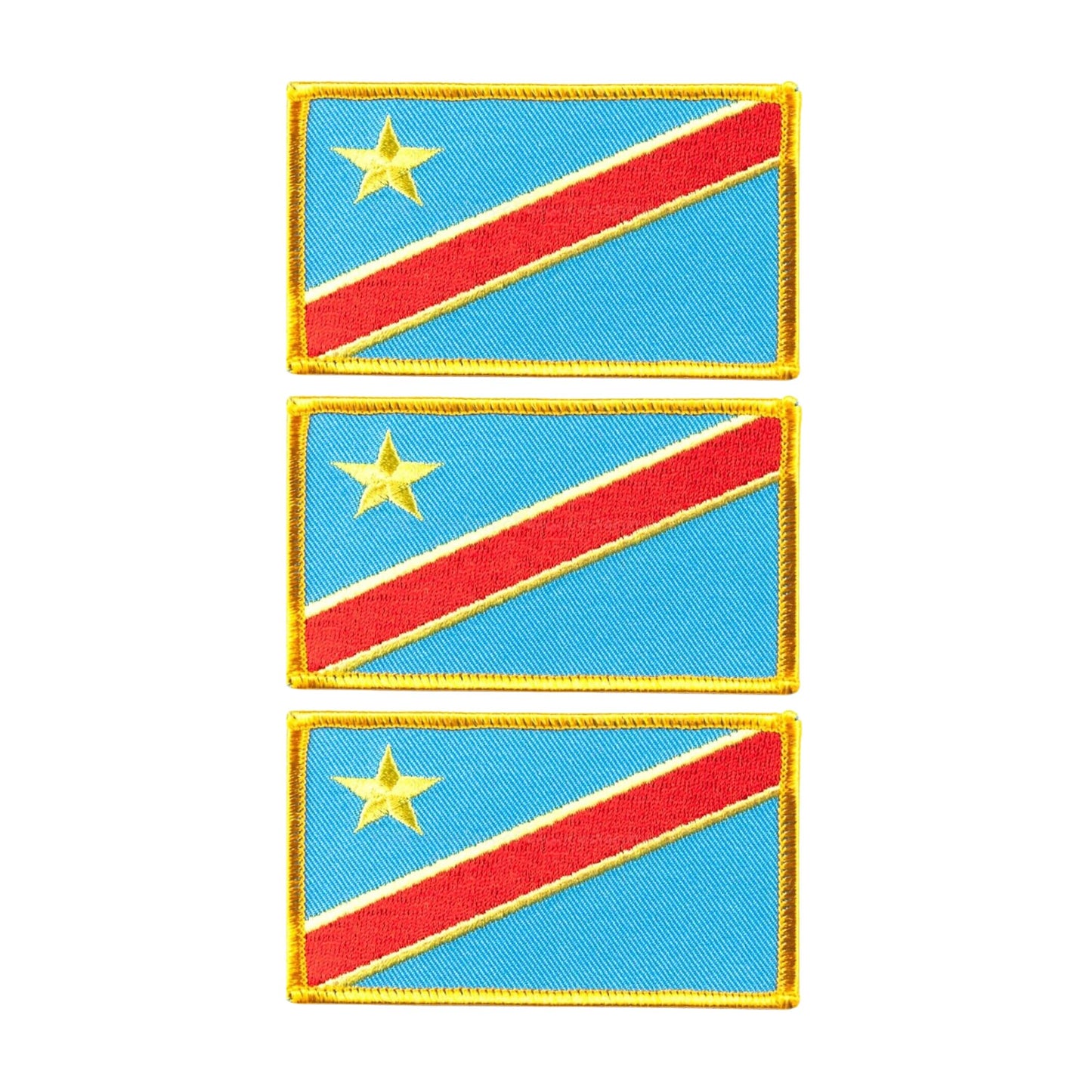 3 Pieces All Countries Flag Patches, 7×4 cm Embroidered Iron-On/Sew On National Flags, World Country Badge Appliques for Vest, Jacket, Backpack, Hat,(A-J)
