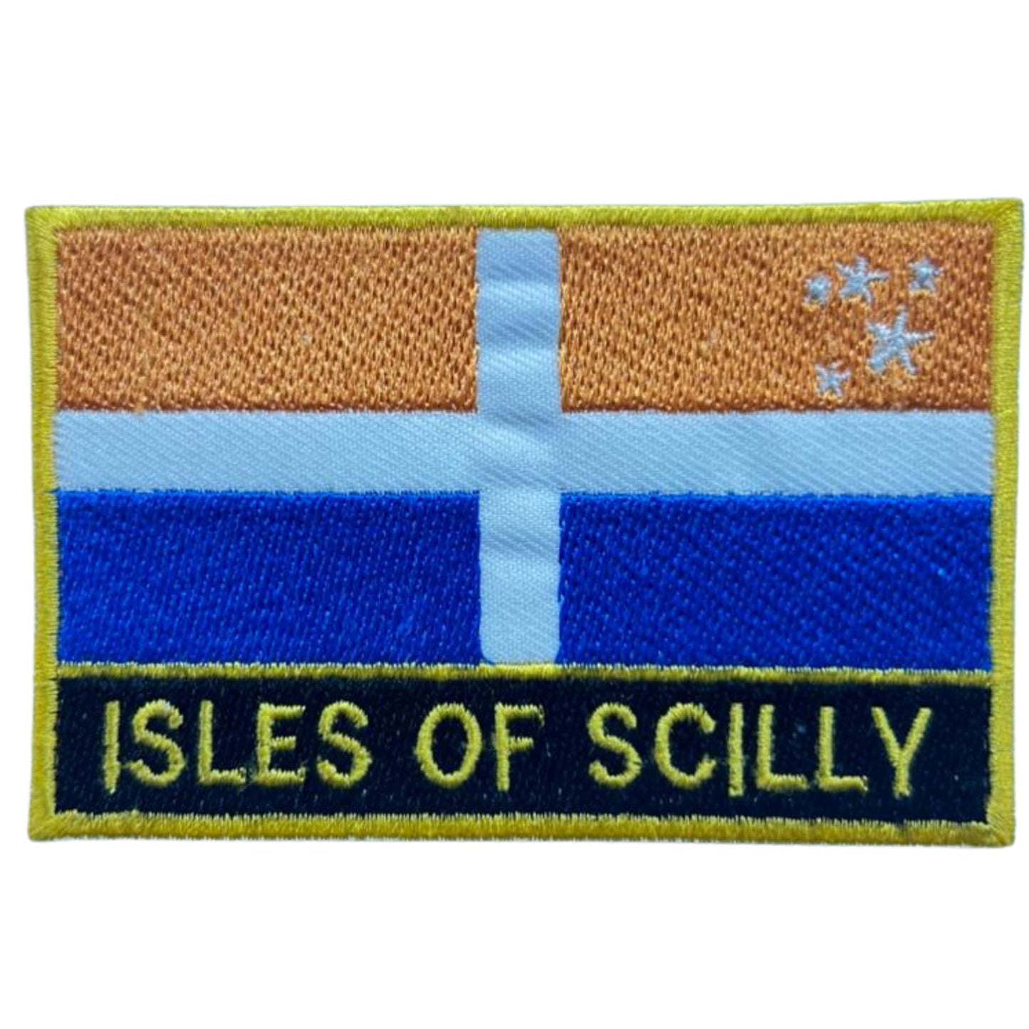 UK County Flag Patch 9.5cm x 6cm Embroidered Iron On/Sew On Badge Durable Fabric Applique for Jackets, Backpacks, Hats, and Clothing