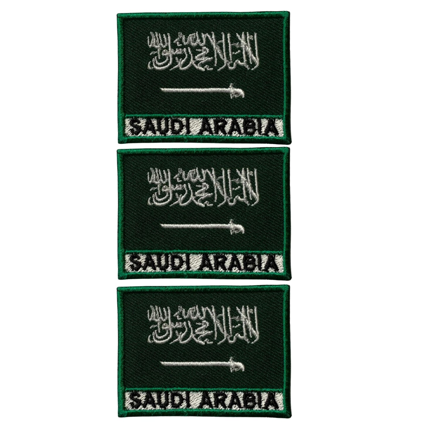 National Country Flag Iron On Patch, Set of 3, Embroidered Fabric Applique, 7cm x 5cm, Rectangular, United Kingdom Theme, for Jackets, Bags, Hats and Crafts (A-J)