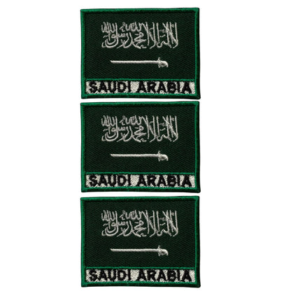 National Country Flag Iron On Patch, Set of 3, Embroidered Fabric Applique, 7cm x 5cm, Rectangular, United Kingdom Theme, for Jackets, Bags, Hats and Crafts (A-J)