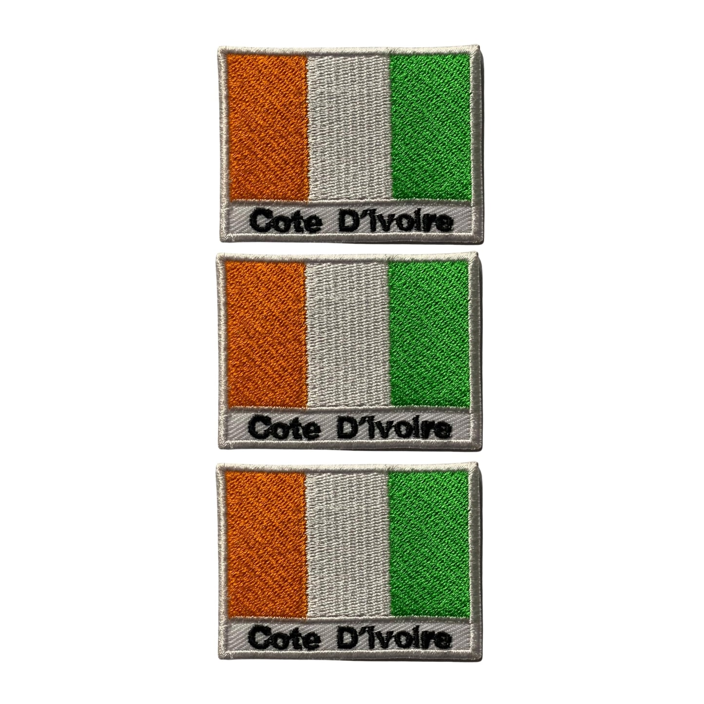 National Country Flag Iron On Patch, Set of 3, Embroidered Fabric Applique, 7cm x 5cm, Rectangular, United Kingdom Theme, for Jackets, Bags, Hats and Crafts (A-J)