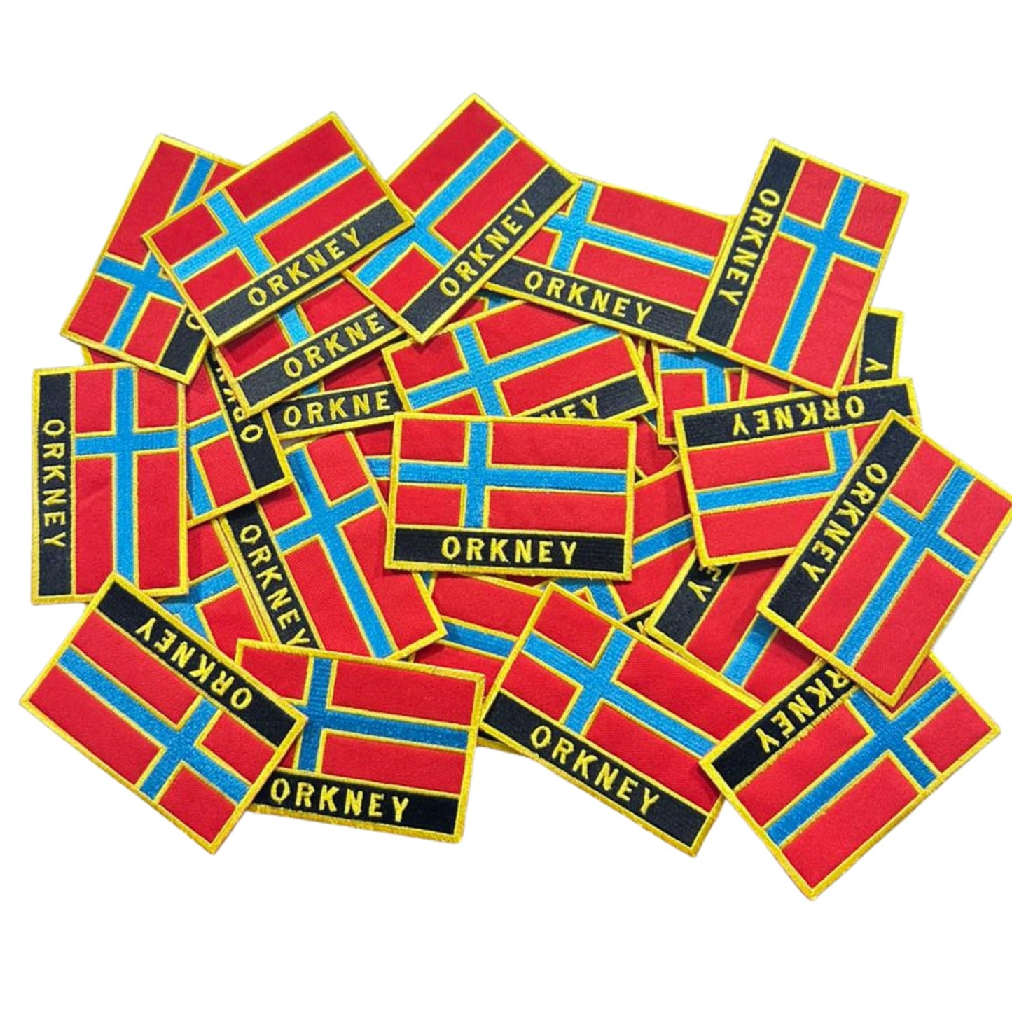 UK County Flag Patch 9.5cm x 6cm Embroidered Iron On/Sew On Badge Durable Fabric Applique for Jackets, Backpacks, Hats, and Clothing