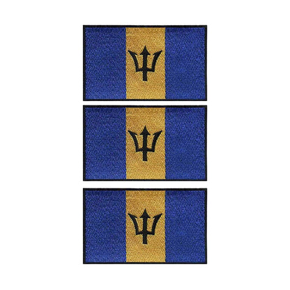 3 Pieces All Countries Flag Patches, 7×4 cm Embroidered Iron-On/Sew On National Flags, World Country Badge Appliques for Vest, Jacket, Backpack, Hat, (K-S)