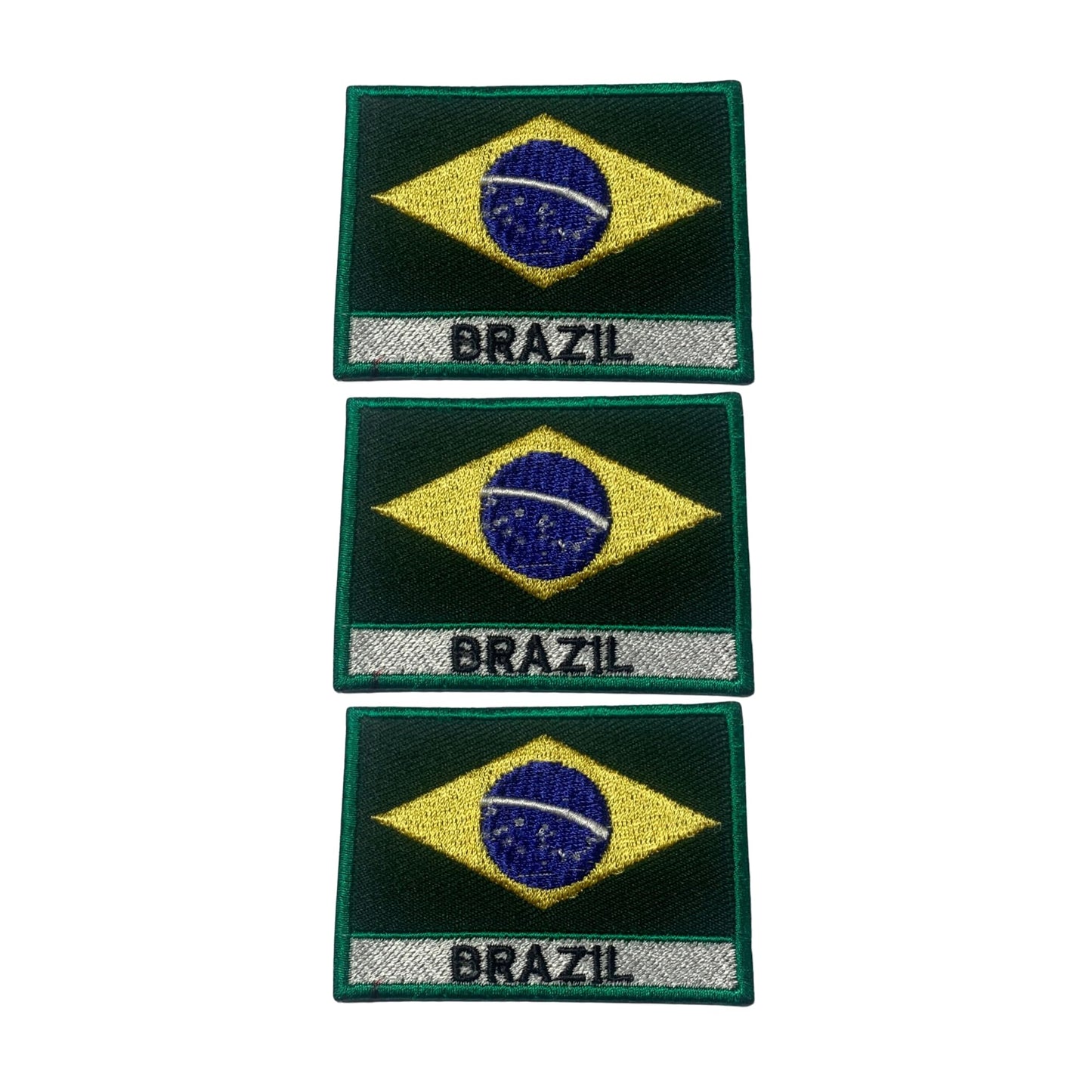 National Country Flag Iron On Patch, Set of 3, Embroidered Fabric Applique, 7cm x 5cm, Rectangular, United Kingdom Theme, for Jackets, Bags, Hats and Crafts (A-J)