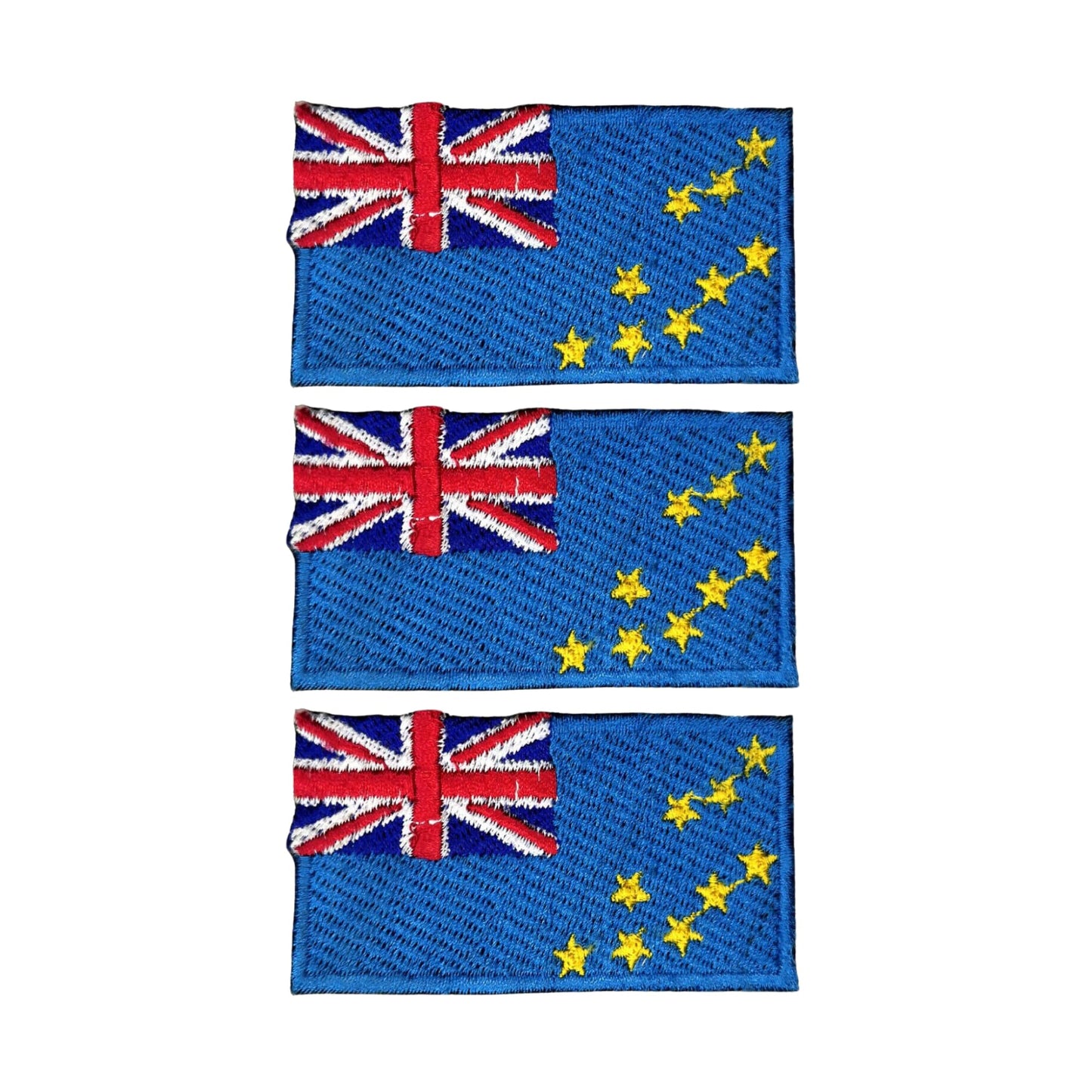 3 Pieces All Countries Flag Patches, 7×4 cm Embroidered Iron-On/Sew On National Flags, World Country Badge Appliques for Vest, Jacket, Backpack, Hat, (T-Z)