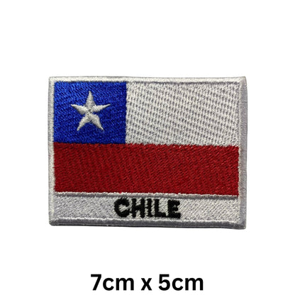 National Country Flag Iron On Patch, Set of 3, Embroidered Fabric Applique, 7cm x 5cm, Rectangular, United Kingdom Theme, for Jackets, Bags, Hats and Crafts (A-J)
