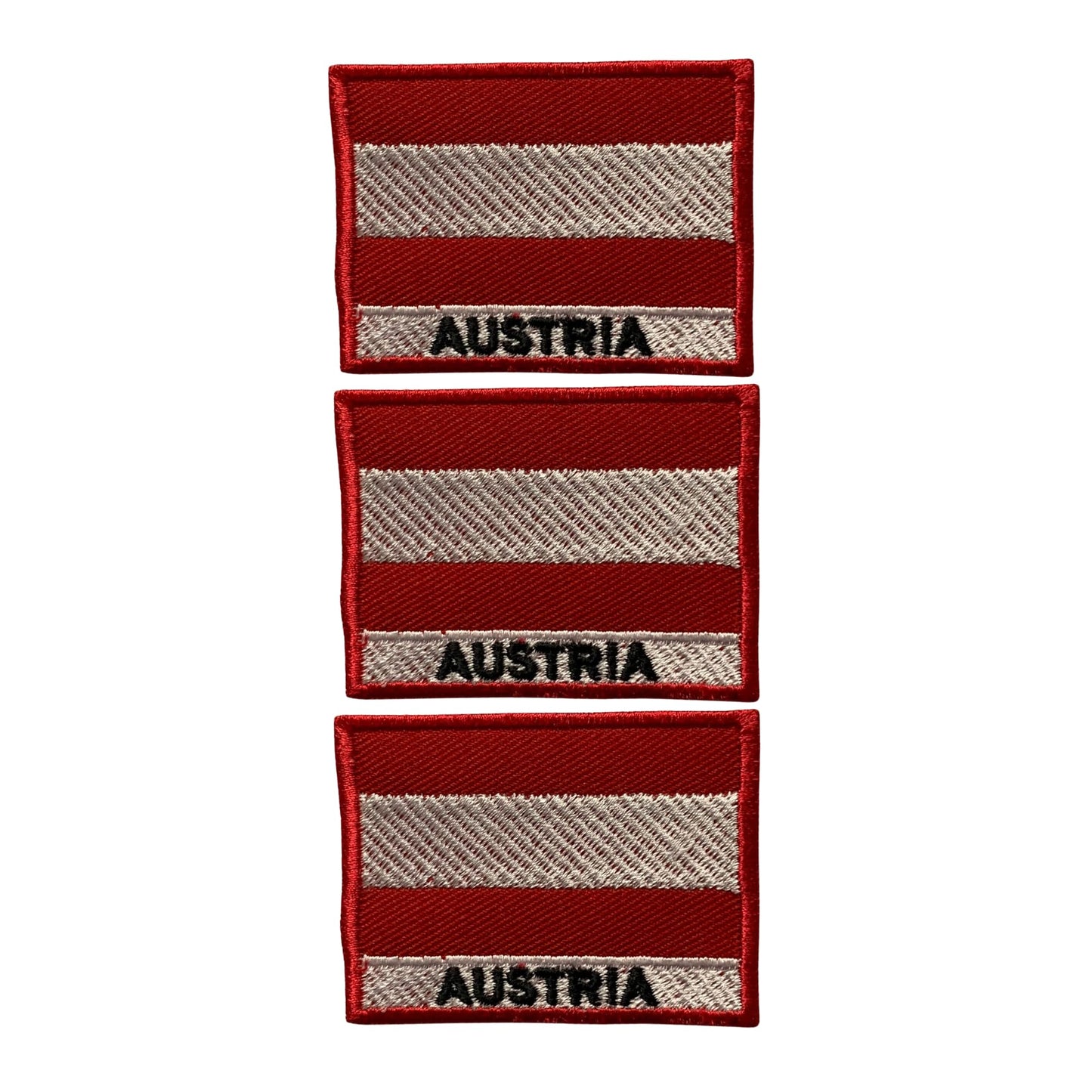 National Country Flag Iron On Patch, Set of 3, Embroidered Fabric Applique, 7cm x 5cm, Rectangular, United Kingdom Theme, for Jackets, Bags, Hats and Crafts (A-J)