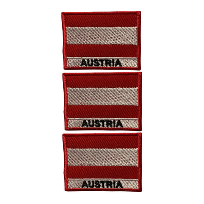 National Country Flag Iron On Patch, Set of 3, Embroidered Fabric Applique, 7cm x 5cm, Rectangular, United Kingdom Theme, for Jackets, Bags, Hats and Crafts (A-J)