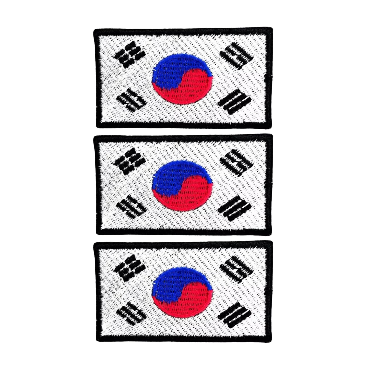 3 Pieces All Countries Flag Patches, 7×4 cm Embroidered Iron-On/Sew On National Flags, World Country Badge Appliques for Vest, Jacket, Backpack, Hat, (K-S)