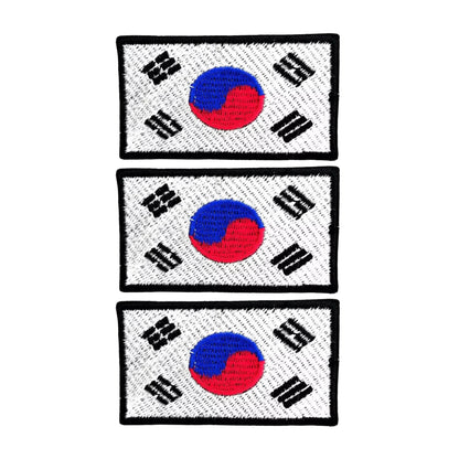 3 Pieces All Countries Flag Patches, 7×4 cm Embroidered Iron-On/Sew On National Flags, World Country Badge Appliques for Vest, Jacket, Backpack, Hat, (T-Z)