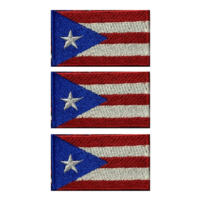 3 Pieces All Countries Flag Patches, 7×4 cm Embroidered Iron-On/Sew On National Flags, World Country Badge Appliques for Vest, Jacket, Backpack, Hat,(A-J)