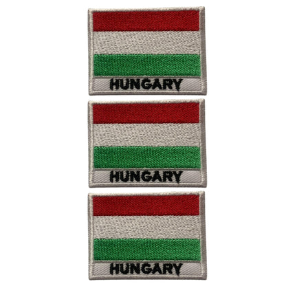 National Country Flag Iron On Patch, Set of 3, Embroidered Fabric Applique, 7cm x 5cm, Rectangular, United Kingdom Theme, for Jackets, Bags, Hats and Crafts (A-J)