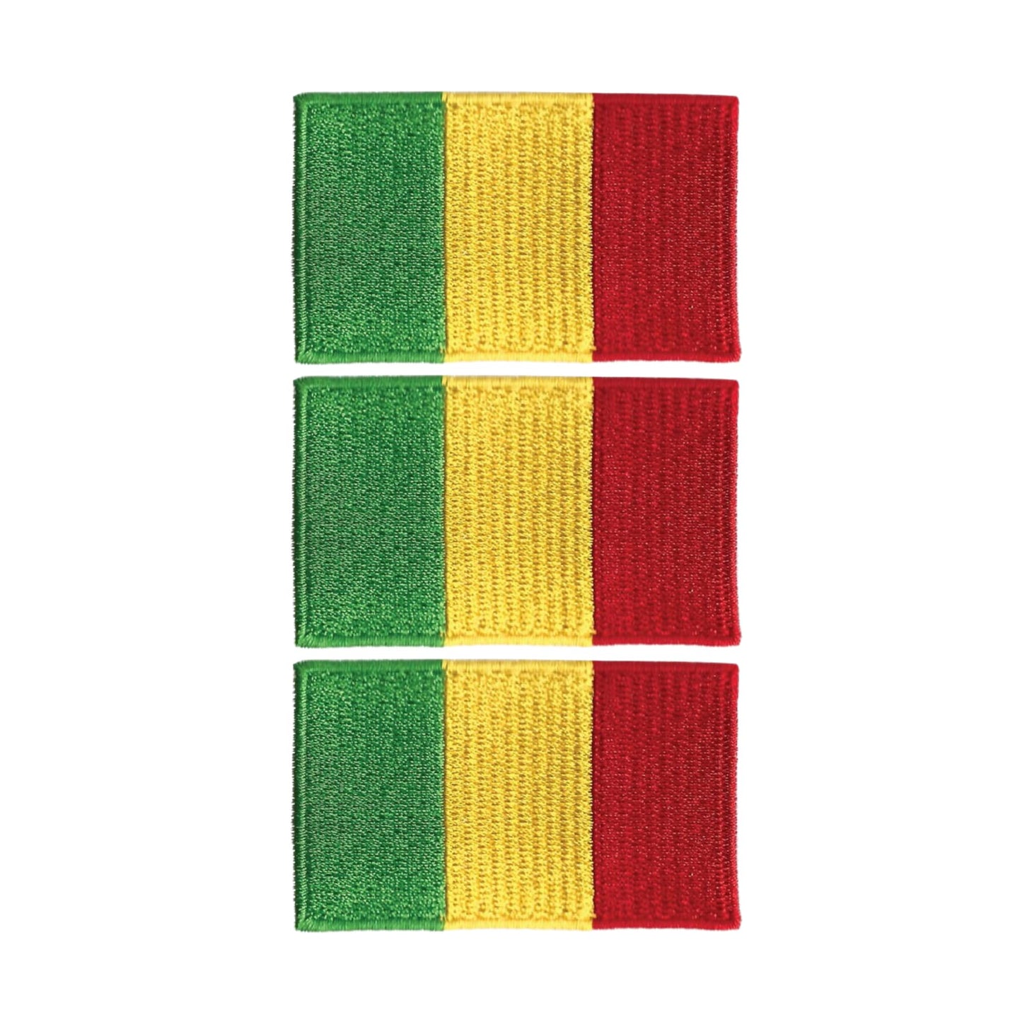 3 Pieces All Countries Flag Patches, 7×4 cm Embroidered Iron-On/Sew On National Flags, World Country Badge Appliques for Vest, Jacket, Backpack, Hat,(A-J)
