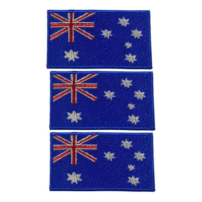 3 Pieces All Countries Flag Patches, 7×4 cm Embroidered Iron-On/Sew On National Flags, World Country Badge Appliques for Vest, Jacket, Backpack, Hat,(A-J)