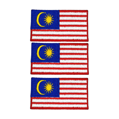 3 Pieces All Countries Flag Patches, 7×4 cm Embroidered Iron-On/Sew On National Flags, World Country Badge Appliques for Vest, Jacket, Backpack, Hat, (T-Z)