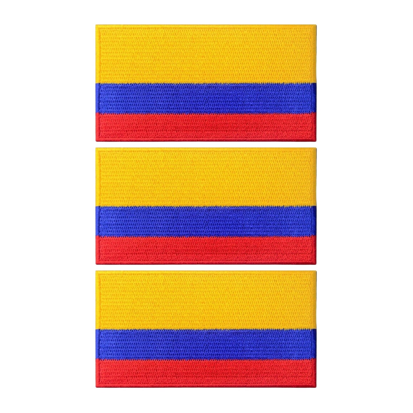 3 Pieces All Countries Flag Patches, 7×4 cm Embroidered Iron-On/Sew On National Flags, World Country Badge Appliques for Vest, Jacket, Backpack, Hat,(A-J)