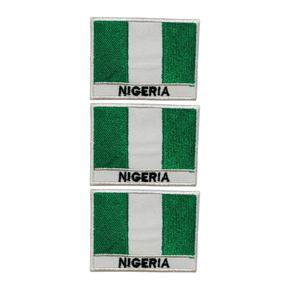 National Country Flag Iron On Patch, Set of 3, Embroidered Fabric Applique, 7cm x 5cm, Rectangular, United Kingdom Theme, for Jackets, Bags, Hats and Crafts (A-J)